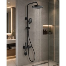 Vitkar  Su Armatür Siyah Piyano  Duş Seti