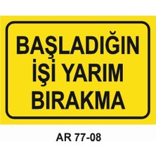 Outdoor One İŞ GÜVENLİĞİ UYARI LEVHASI 1 ADET PVC 21 X 29CM