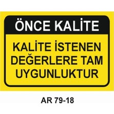 Outdoor One İŞ GÜVENLİĞİ UYARI LEVHASI 1 ADET PVC 21 X 29CM