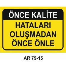 Outdoor One İŞ GÜVENLİĞİ UYARI LEVHASI 1 ADET PVC 21 X 29CM