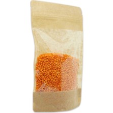 13*22.5*7 Kraft Geniş Pencereli Kilitli Doypack 50 Adet