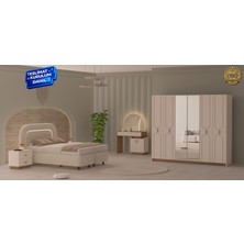 Vieva Seren Yatak odası takımı 6 Kapılı Gardırop 100% Mdf Bazalı– Teslimat & Kurulum Dahil