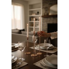 Lussart Collection 3 Lü Altın Rengi Dekoratif Şamdan Seti