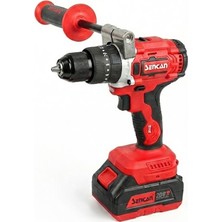 Sencan D521301 Full Set 20V Kömürsüz Şarjlı Darbeli Matkap - 80 Nm (4.0 Ah Çift Akülü)