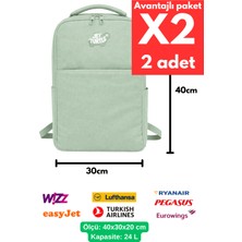 Jet Turtle Seyahat Sırt Çantası 40CM Pegasus, Wizz Air, Ryanair, El Valizi Koltuk Altı Valizi
