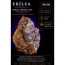 Erilsa Sertifikalı Doğal Ametist Taşı Ham Kaya Iri Kristalli Mor Dekoratif Kütle NO38