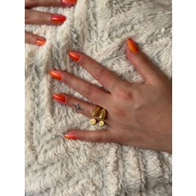 Gmn Collection Ikili Kaburga Model Altın Kaplama Gold Yüzük