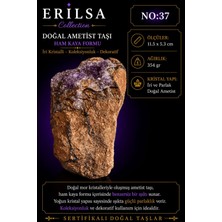 Erilsa Sertifikalı Doğal Ametist Taşı Iri Kristalli Ham Kaya Koleksiyonluk Dekoratif NO37