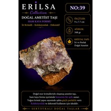 Erilsa Sertifikalı Doğal Ametist Taşı Ham Kaya Iri Kristalli Koleksiyonluk Dekoratif NO39