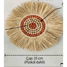 Furkan Decor Aksesuar Rafya Boncuklu Duvar Süsü