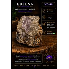 Erilsa Sertifikalı Kristal Kuvars Ametist Akik Bantlı Jeot Doğal Koleksiyonluk Taş NO48