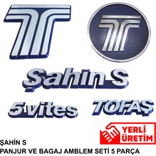 DEPAR DEP0013 Şahin S Yazı ve Arma Seti 5 Parça Mavi