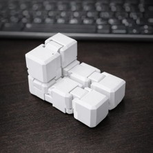 Shhobi Stres Küpü Hareketli Stres Atma Küpü - Sonsuz Dönen Kaliteli BEYAZ