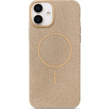 Fenza iPhone 16 Plus Uyumlu Telefon Kılıfı Magsafe Wireless Şarj Özellikli Simli Gold Renkli