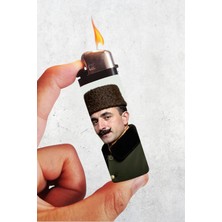 Huggy Craft Enver Paşa Baskılı Klasik Çakmak, Tekrar Doldurulabilir