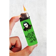 Huggy Craft Joker Yeşil Baskılı Klasik Çakmak, Tekrar Doldurulabilir