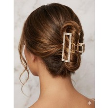 zdjewelry Metal Taşlı Şık Model Gold Kadın Mandal Toka