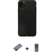 Marsilyan™- iPhone 11 Pro Max Kılıf Kozmos Yansıma Özel Seri - Siyah Joko Magic 5d Hayalet Cam + Siyah Metal Kamera Lens Koruma Cam