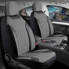 Şahinler Oto Aksesuar Toyota Yaris 99-2003 Tay Tüyü Oto Koltuk Kılıfı Fermuarlı Ön Arka Set Füme Edition