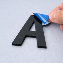 Daire Bina Dış Harf Alfabe Abc 3mm Lazer Kesim Pleksi Kendinden Yapışkanlı