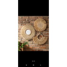 Furkan Decor Aksesuar Rafya Boncuklu Duvar Süsü 3 Lü Set