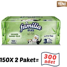 Familia 300 Adet 2paket Plus Natural Çek Al Mendil 150LI (2 Paket x 150 Yaprak)