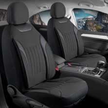 Şahinler Oto Aksesuar Toyota Yaris 2014-2017 Tay Tüyü Oto Koltuk Kılıfı Fermuarlı Ön Arka Set Siyah Edition