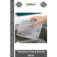Carlburn Özel Üretim Naylon Çizmez Alüminyum Rengi 20X20 cm Çok Amaçlı Mutfak Bulaşık Tencere Tava Ovma Bezi