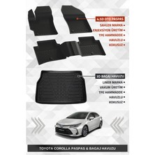 Sahler Toyota Corolla Sedan 4.5d Premium Havuzlu Paspas ve Liner 3D Bagaj Havuzu Seti