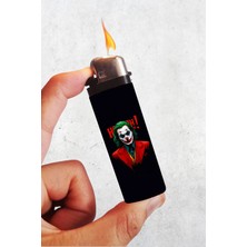 Huggy Craft Joker Siyah Kırmızı Baskılı Klasik Çakmak, Tekrar Doldurulabilir