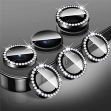 Bufalo Samsung Galaxy S24 Fe Taşlı Metal Kamera Lens Koruyucu Set