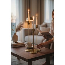 Lussart Collection 3 Lü Eskitme Dekoratif Şamdan Seti