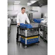 ZTF GLOBAL TRADE Gastroplast 3 Katlı Servis Arabası ( 4 Tarafı Açık Model )