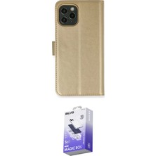 TKÇ  iPhone 12 Kılıf Siluet Işık Serisi - Siyah Bilvis 5in1 5d Magic Hayalet Cam Ekran Koruyucu