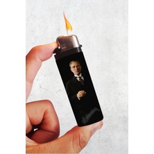 Huggy Craft Atatürk Boydan Bir Kare Klasik Çakmak, Tekrar Doldurulabilir
