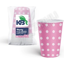 5 Adet Kbr Party 8 Oz Kağıt Bardak Pembe 8'li