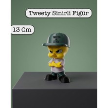 3D Crafttr Tweety Sinirli Karakter Figür - 13 cm Dekoratif Masa Üstü Obje - Boyama Değildir Kendinden Renkli