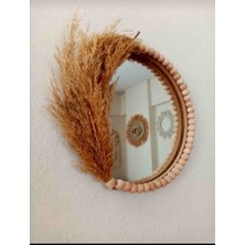 Furkan Decor Aksesuar Pampas Aynalı Duvar Süsü