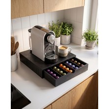 Bevorev Nespresso Uyumlu Kapsül Kahve Standı Organizer Raf - Siyah