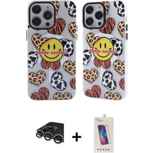 Marsilyan™- iPhone 14 Pro Max Kılıf Nova Doku Koleksiyonu - Siyah Joko 5d Cam + Gümüş Raze Metal Kamera Lens