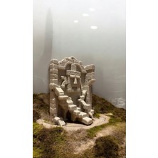 Aztek Tapınak Figürlü Teraryum Dekoru