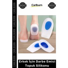 Carlburn Özel Üretim Konfor Pedi Mavi Destek Bölgesi Yumuşak Ortopedik Erkek Için Darbe Emici Topuk Silikonu