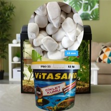 Vitasand Pro-33 15MM 8.5kg Dolamit Beyaz Çakıl Akvaryum Kumu