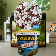 Vitasand Pro-24 5mm Akvaryum Kumu Kırmızı Beyaz Kum 20KG