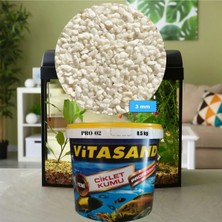 Vitasand Pro-02 3mm 8.5 kg Kalsiyum Karbonatlı Akvaryum Kumu Beyaz
