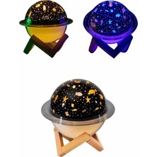 Astraltech Aromaterapi Hava Nemlendirici Gece Lambası Uzay Model Satürn Oda Kokusu