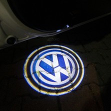 MOZOKO Volkswagen Vw Kapı Altı LED Logo Işığı 2 Adet Sensörlü Pilli Yapıştırmalı Karşılama Projektörü