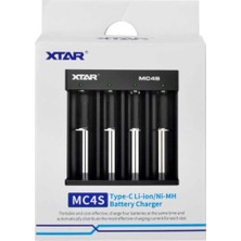 Xtar MC4S - Taşınabilir Li-Ion/ni-Mh Pil Şarj Cihazı - 4lü