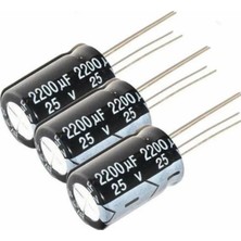 2200UF 25V Kondansatör 16X20 7.5mm 105C 10 Adet (Pcs)