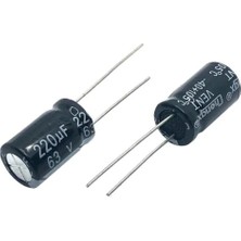 220UF 63V Elektrolit Kondansatör 10X17 5mm 105C- 10 Adet(Pcs)